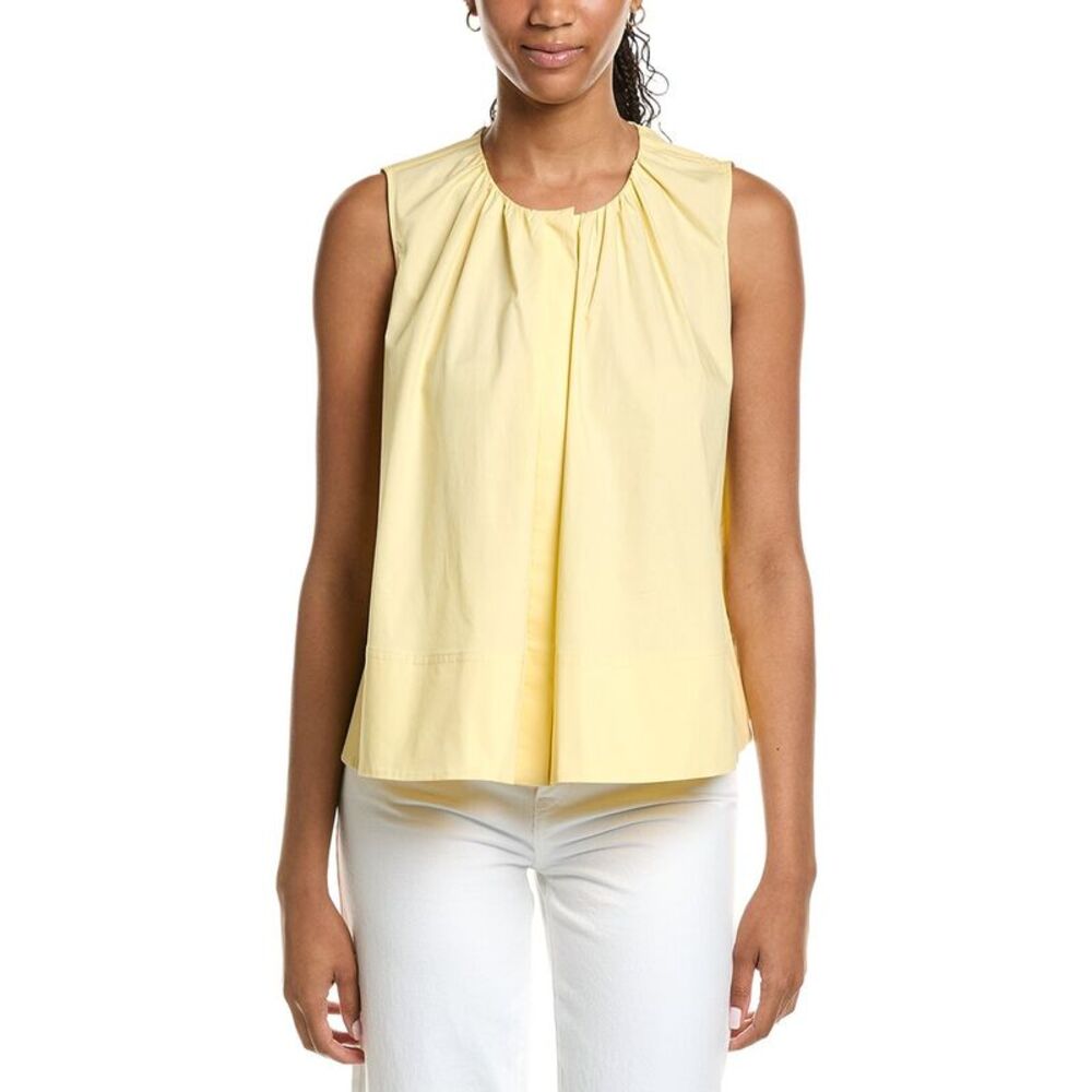 Kenneth Cole Womens  Paperbag Tent Shirt, Yellow